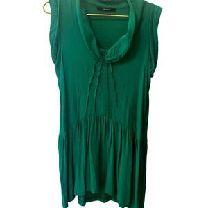 Sita Murt Kelly Green Dress Women's Size 10 Boho Y2K Style Boxy Flowy Fairy Chic
